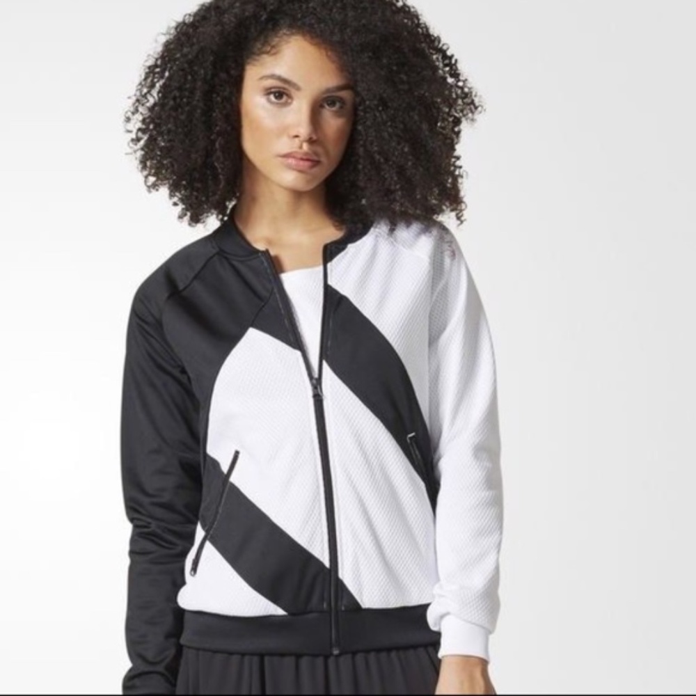 ADIDAS Originals Equipment Stripes color block zip up Jacket EQT S